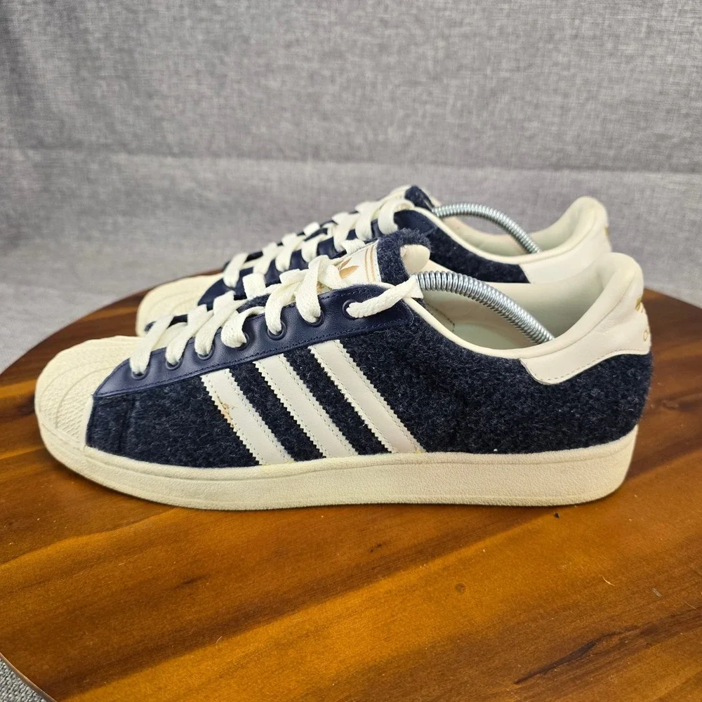 Adidas Superstar 80s PrimaLoft Navy Blue Wool Felt Shell Toe Mens 10.5 M20732